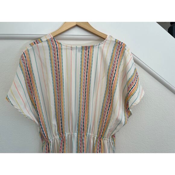 American & Beyond Striped Midi Dress Womens XL Boho Beach Fairy Whimsy Resort - Picture 13 of 16